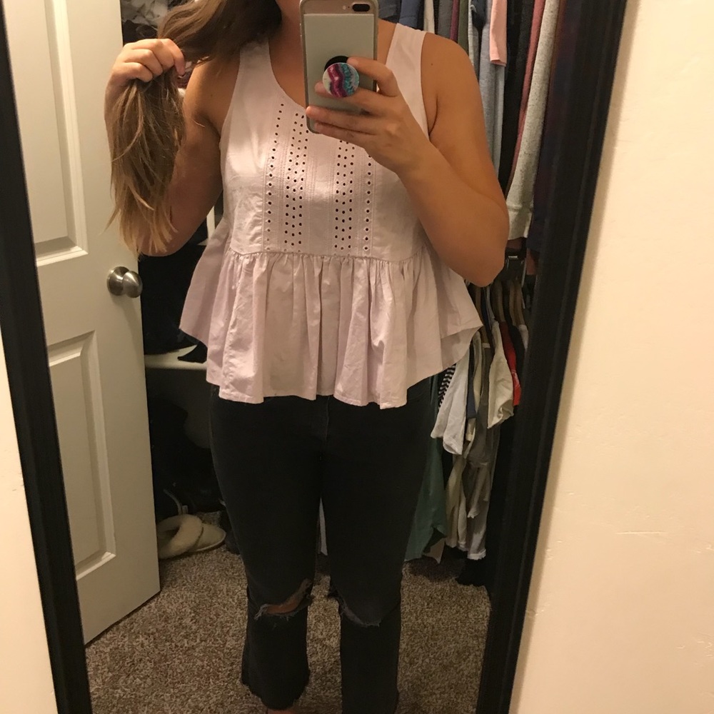 Anthropologie Vanessa Virginia eyelet front tank